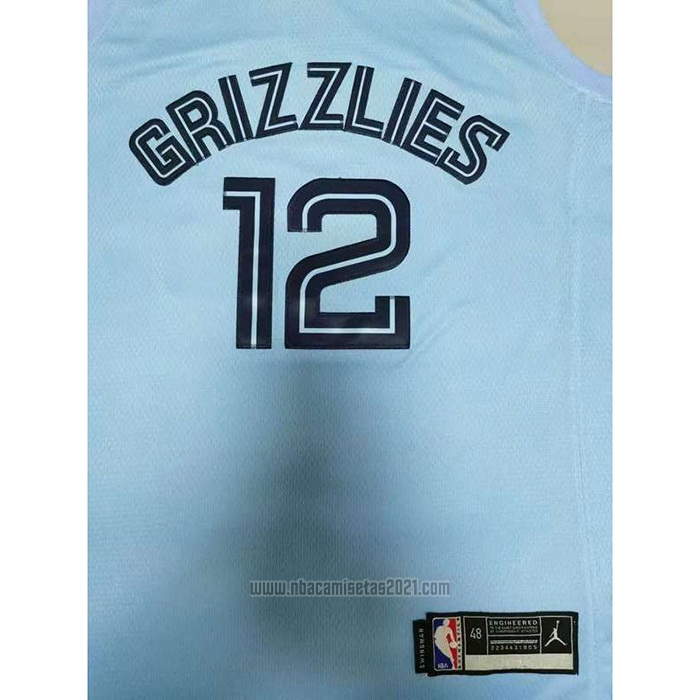 Camiseta Memphis Grizzlies Ja Morant #12 Statement 2020 Azul